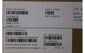 Lenovo 5G11H21137 FRU GBM Speaker L+R YG