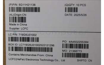 Lenovo 5G11H21138 FRU GBM Speaker L+R YC