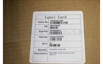 Lenovo 5H40S20579 Thermal module H 21CY UMA_HY