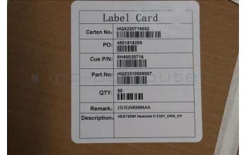 Lenovo 5H40S20716 HEATSINK Heatsink H 21D1_UMA_HY