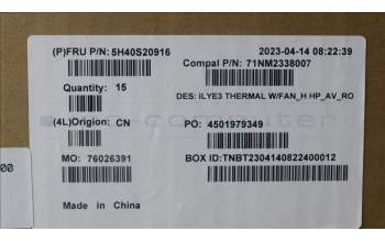 Lenovo 5H40S20916 HEATSINK Thermal module C82YA ThickRobin