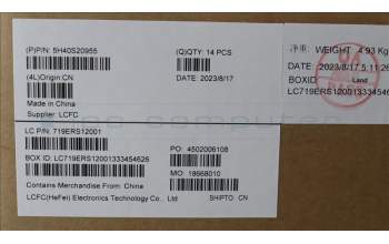 Lenovo 5H40S20955 HEATSINK Heatsink L 82Y5 X2 WEIHONG