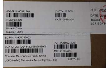 Lenovo 5H40S21248 HEATSINK L 83L6 WEIHONG 15W