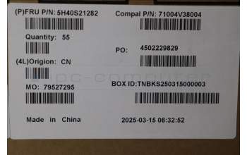 Lenovo 5H40S21282 Heatsink C 83KG FCN