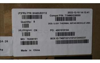 Lenovo 5H40U93112 HEATSINK Tiny M60q chrome HSK