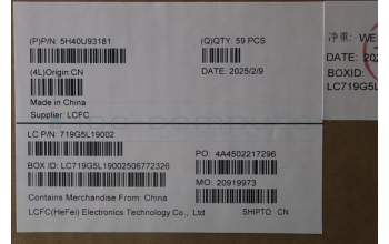 Lenovo 5H40U93181 FRU T5 Gen4 SSD HSK