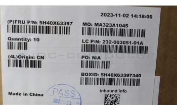 Lenovo 5H40X63397 Thermal Module for yoga27 gen4,DIS