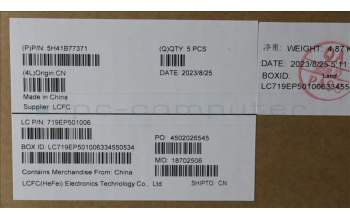 Lenovo 5H41B77371 Thermal Module KP620 WN21-X11X9X7