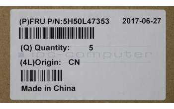 Lenovo 5H50L47353 Scharnier Scharnier C 80U0 L+R W/Antenna BK