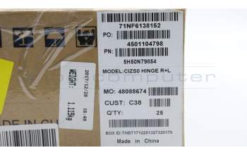 Lenovo 5H50N79854 Scharnier Scharnier C 80XC R+L