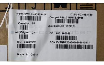 Lenovo 5H50S29114 Scharnier Scharnier R&L C 82XF PL