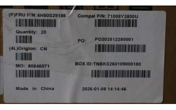 Lenovo 5H50S29186 Hinge R&L, 83SG