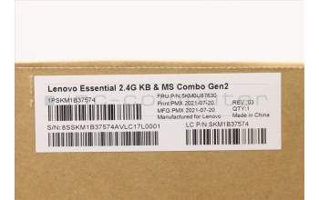 Lenovo 5KM0U87630 KYB_MOUSE Primax R71_G2 2.4G BKG LA_SP