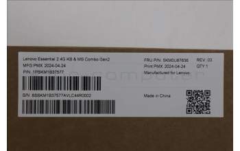 Lenovo 5KM0U87636 Keyboard_Mouse,Wireless,Ukraine,Black