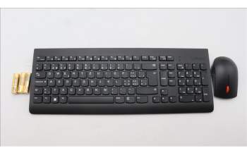 Lenovo 5KM0U87667 Keyboard_Mouse, Wireless, Swiss French/German, Black