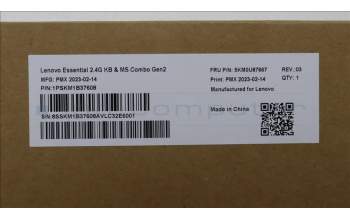 Lenovo 5KM0U87667 Keyboard_Mouse, Wireless, Swiss French/German, Black