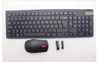Lenovo 5KM0U87787 Keyboard_Mouse,2.4G,Belgium English,Black