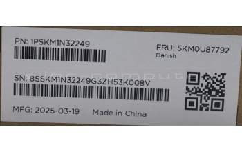 Lenovo 5KM0U87792 Keyboard_Mouse,2.4G,Danish,Black