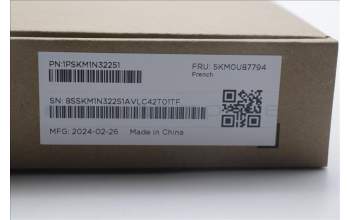 Lenovo 5KM0U87794 Keyboard_Mouse,2.4G,French,Black