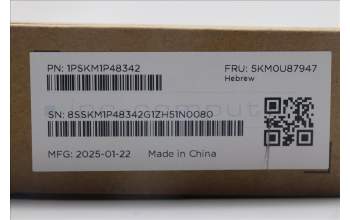 Lenovo 5KM0U87947 AI Keyboard_Mouse,2.4G,Hebrew,Black