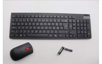 Lenovo 5KM0U87963 AI Keyboard_Mouse,2.4G,Swiss French/German,Black