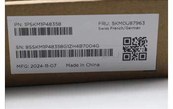 Lenovo 5KM0U87963 AI Keyboard_Mouse,2.4G,Swiss French/German,Black