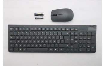 Lenovo 5KM0U87990 Keyboard_Mouse, 2.4G, French, Luna Grey, Black Wheel