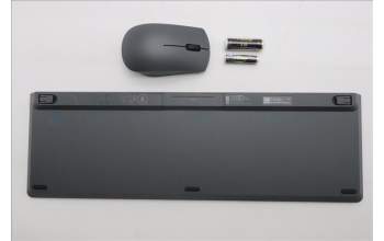 Lenovo 5KM0U88012 Keyboard_Mouse, 2.4G, Swiss French/German, Luna Grey, Black Wheel