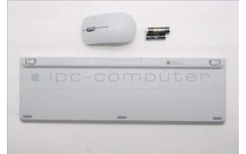 Lenovo 5KM0U88028 AI Keyboard_Mouse, 2.4G, US English, Cloud Grey, Darker Wheel