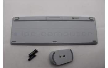 Lenovo 5KM0U88039 AI Keyboard_Mouse, 2.4G, French, Cloud Grey, Darker Wheel