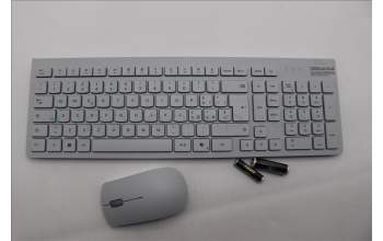Lenovo 5KM0U88048 AI Keyboard_Mouse, 2.4G, Italy, Cloud Grey, Darker Wheel