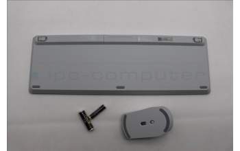 Lenovo 5KM0U88065 AI Keyboard_Mouse, 2.4G, UK English, Cloud Grey, Darker Wheel