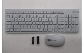 Lenovo 5KM0U88072 AI Keyboard_Mouse, 2.4G, Nordic, Cloud Grey, Darker Wheel
