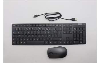 Lenovo 5KM0U88178 AI Keyboard_Mouse, Wireless, French, Storm Grey