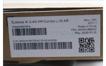 Lenovo 5KM0U88203 Keyboard_Mouse, Wireless, Arabic, Luna Grey