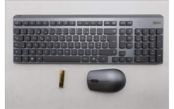 Lenovo 5KM0U88211 Keyboard_Mouse, Wireless, French, Luna Grey