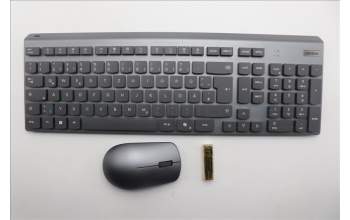 Lenovo 5KM0U88214 Keyboard_Mouse, Wireless, German, Luna Grey