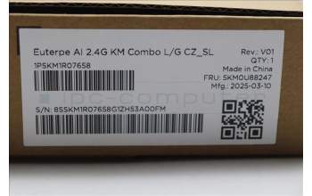 Lenovo 5KM0U88247 Keyboard_Mouse, Wireless, Czech/Slovakian, Luna Grey