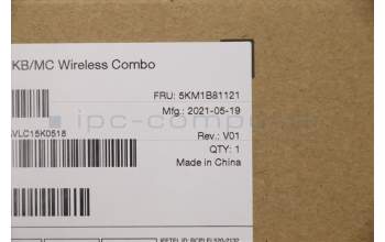 Lenovo 5KM1B81121 Keyboard_Mouse,Wireless,USA English,Storm Grey,Non_Backlight