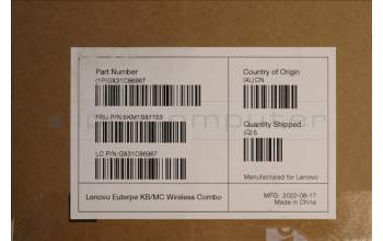 Lenovo 5KM1B81153 Keyboard_Mouse,Wireless,Swiss French/German,Storm Grey