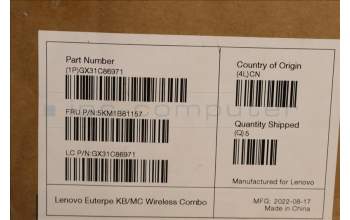 Lenovo 5KM1B81157 Keyboard_Mouse,Wireless,UK English,Storm Grey