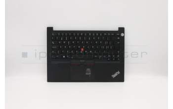 Lenovo 5M10V17058 C-Cover with keyboard, Switzerland, Black, Backlight, UK