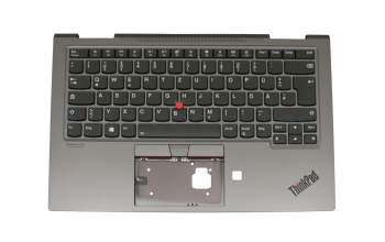 5M10V24958 Original Lenovo Tastatur inkl. Topcase DE (deutsch) schwarz/grau mit Backlight und Mouse-Stick