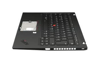 5M10V25505 Original Lenovo Tastatur inkl. Topcase DE (deutsch) schwarz/schwarz mit Backlight und Mouse-Stick