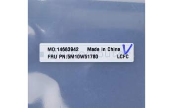 Lenovo 5M10W51780 MECH_ASM CS16_2BCP,MYLAR,SILVER,NFC,TRA