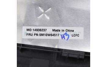 Lenovo 5M10W64517 C-Cover with keyboard, Danish, Black, Non-Backlight, Non-FingerPrint, UK