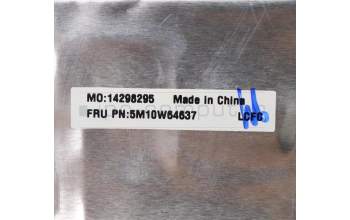 Lenovo 5M10W64637 C-Cover with keyboard, Switzerland, Black, Backlight, Fingerprint, UK