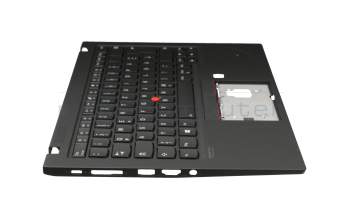 5M10W85887 Original Lenovo Tastatur inkl. Topcase DE (deutsch) schwarz/schwarz mit Backlight und Mouse-Stick