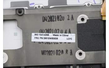 Lenovo 5M10W85938 C-Cover with keyboard, Spanish, Deep Black, WWAN, UK