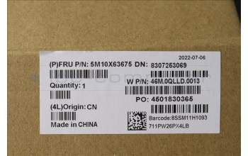 Lenovo 5M10X63675 MECH_ASM 13.3 WUXGA,Touch,IVO,RGB+IR,BK